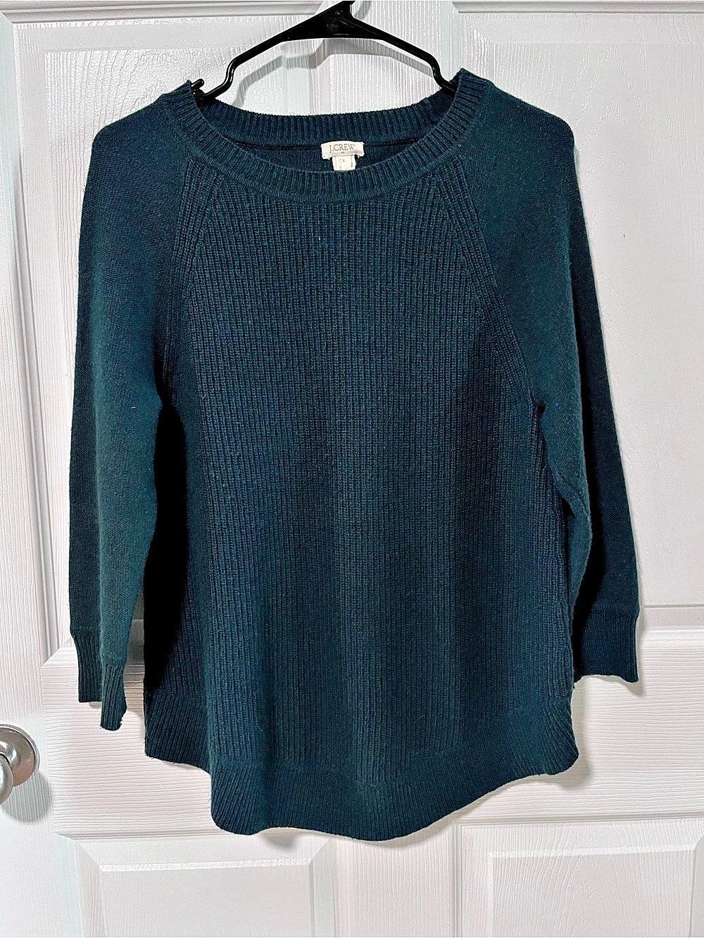 J.Crew Ribbed Knit Sweater in Teal Green Size Small